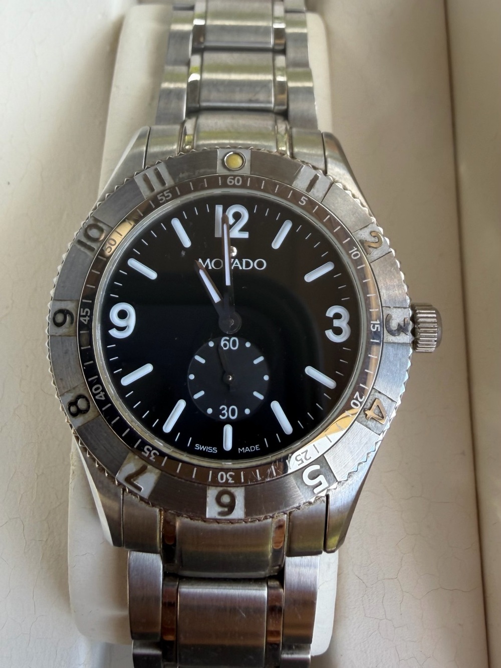 Movado Gentry 84-ND-1890 Men's Stainless Steel Black Dial Sport Watch